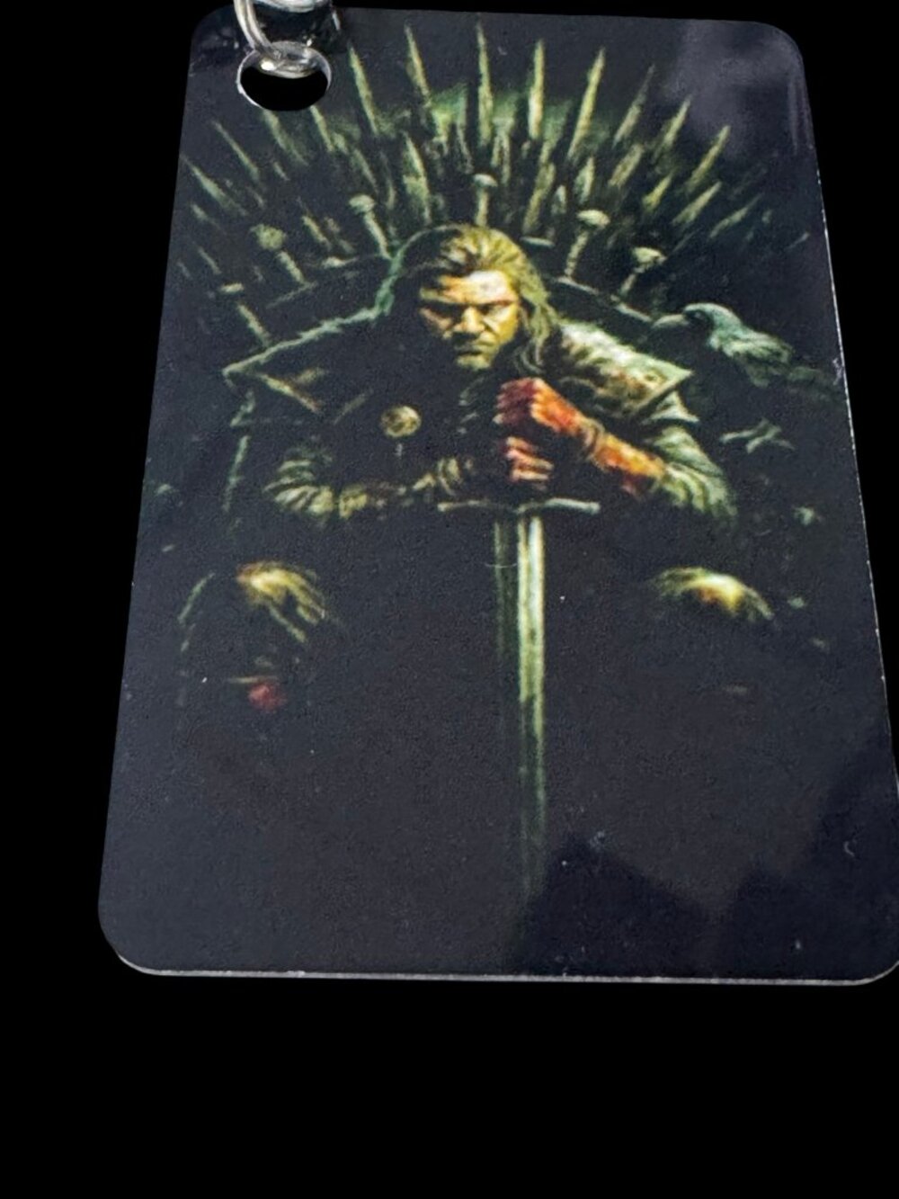 Game of Thrones Ned Stark Iron Throne Metal Keychain, Fan Collectible Accessory